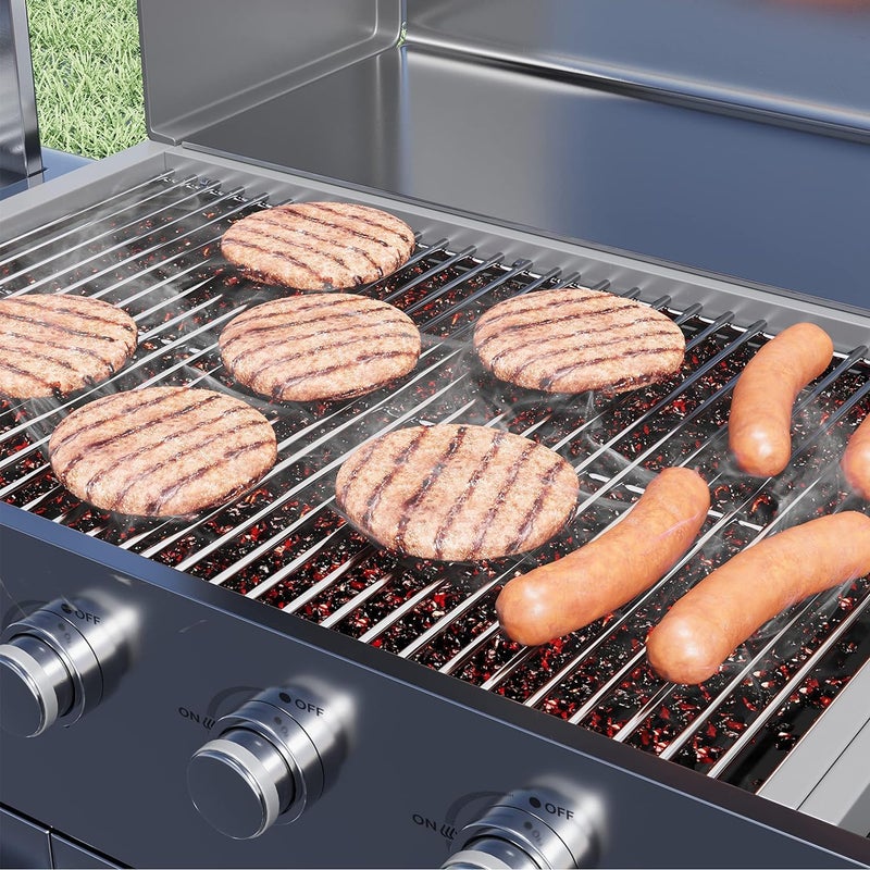LOCVCDA 18.7" Cooking Grates for Weber Genesis GS4 Genesis II E-410, E-415, E-435, Genesis II LX E-440 Series Gas Grills, Heavy Duty Stainless Steel Grill Grates for Weber 66089 66097 - Image 5